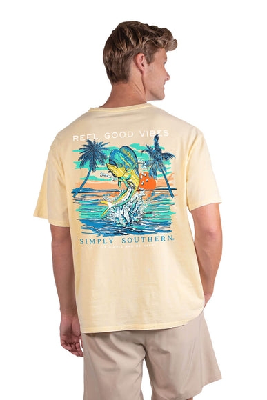 Men's Simply Southern T-Shirts Mahi T-Shirt for Men in Yellow