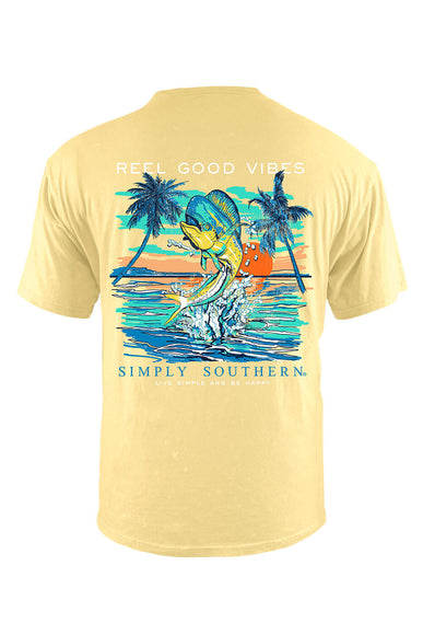 Men's Simply Southern T-Shirts Mahi T-Shirt for Men in Yellow