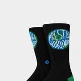Stance Step Brothers Prestige Worldwide Crew Socks for Men in Blue 
