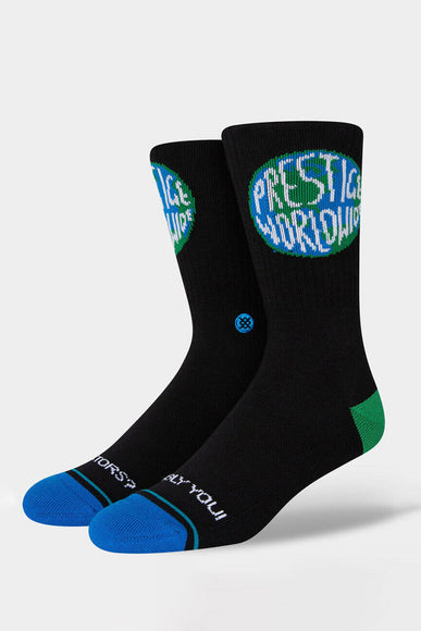 Stance Step Brothers Prestige Worldwide Crew Socks for Men in Blue 