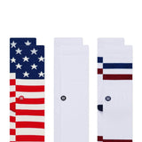 Stance The Americana 3 Pack Socks for Men in White