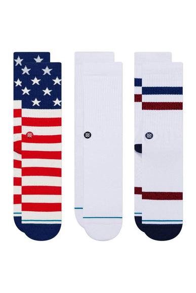 Stance The Americana 3 Pack Socks for Men in White