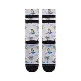 Stance Surfing Monkey Crew Socks for Men in Grey