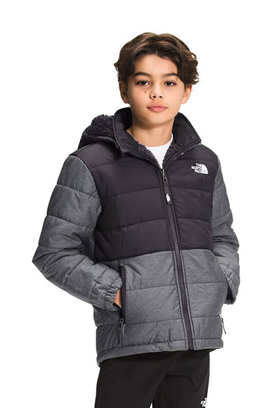 The North Face Youth Reversible Mount Chimbo Hooded Jacket for Boys in Grey
