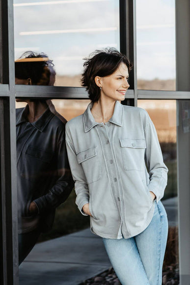 Thread & Supply Cyrus Shacket for Women in Blue