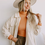 Thread & Supply Harlow Shacket for Women in Cream